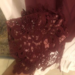 Beautiful burgundy lace shirt